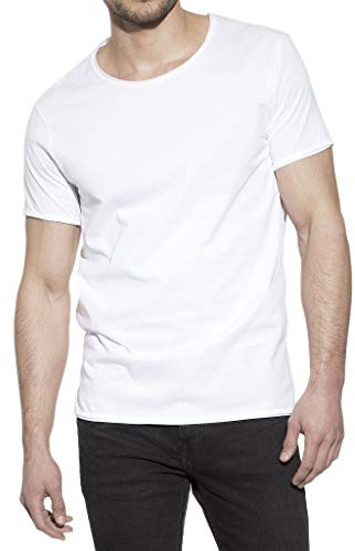 Brot & Boxers Herren Relaxed Rundhals T-Shirt Bio-Baumwolle Größe S, weiß