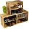 3er Set Massive Obstkiste Apfelkiste Weinkiste aus dem Alten Land +++ 49 x 42 x 31 cm (GEFLAMMT MIT Einlage BREITE Seite)
