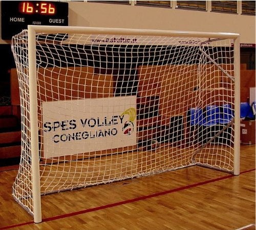 Netsportique 4 x 2m Fußballtor Stahl Profil ø 80mm, Weiss pulverbschichtet, freistehend, robust und 100% Wetterfest