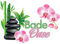 GRAZDesign Wandtattoo Badezimmer Orchidee Bade Oase Deko Feng Shui | Wandsticker Wandaufkleber Bad, Tür, Fliesenaufkleber Klebefolie Fliesen Wellness Wandbild, 42x30cm