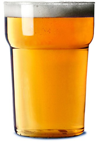 Elite Polycarbonate Nonic Pint Tumblers CE 20oz / 568ml - Set of 4 - Plastic Beer Glasses