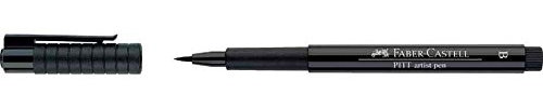 Faber-Castell 12ÂFilzstifte Tinte China Pitt Artist Pen Spitze Pinsel 1 Â5Âmm, schwarz