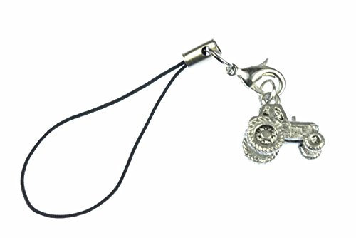 Miniblings Traktor Handyanhänger Handyschmuck Bauernhof FarmTrecker Silber- Handmade Modeschmuck I Anhänger Handyschmuck Schlüsselanhänger