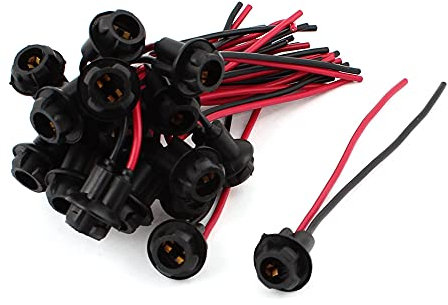 sourcing map 20Pcs T10 194 168 W5W Gummi Lampenfassung Lampe Extension Plug Halter Steckverb de