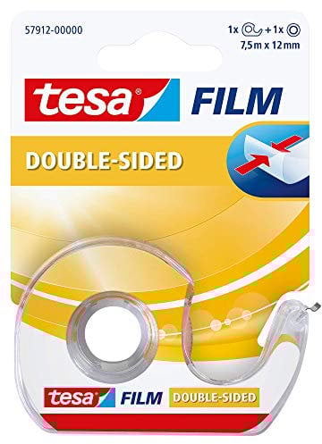 tesafilm doppelseitiges Klebeband, Fotofilm - für Fixierungen auf Papier und anderen Materialien - 1 Rolle 7,5m : 12mm + Abroller