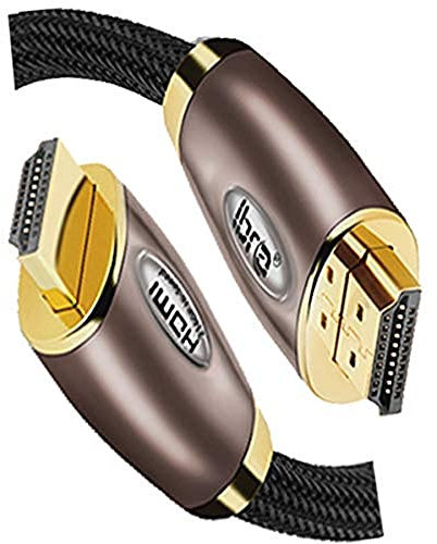 IBRA Cavo HDMI 4K Ultra HD 2M - Ethernet ad Alta Velocità Cavo 2.0b 18 Gbps 4K@60Hz UHD 2160p - PRO GOLD RED