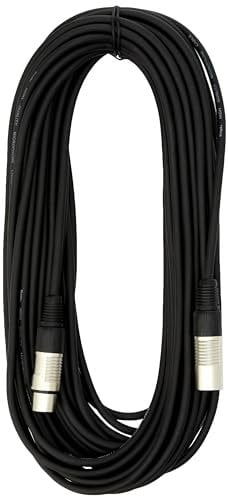 Stagg SMC15 - Cable de micrófono (conector XLR a conector XLR, 15 m), Negro