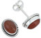 Ohrstecker 925 Silber Karneol orange roter Stein Edelstein Ohrringe echt Silber Damen Sterling Silber Stecker Geschenk(MOS-021-16)