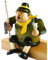 KWO Olbernhau 21562 Räuchermännchen Kantenhocker Angler, 18 cm