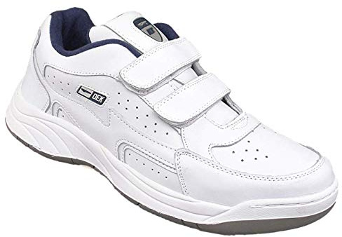 Dek Mens Orleans Wide Trainers Touch, White, 7 UK