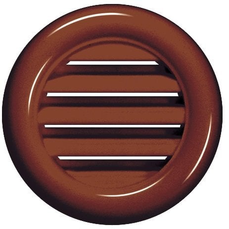 2X Ventilation Grille Diameter 40 mm Round Brown Insect Net Exhaust Air Grille Supply Air Exhaust Air Grille Ventilation Door Grille T71 br