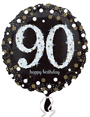 amscan 3374301 Folie zum 90. Geburtstag Luftballons, 18 (45cm)