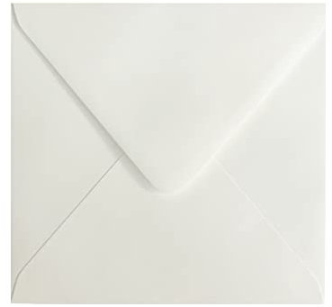 Paper24 je 25 Briefumschläge 155x155 mm, 120g Elfenbein, ohne Fenster, ideal für Hochzeitskarten 15x15 cm, 150 x 150 mm