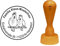 Stempel Adressenstempel Motivstempel « HAHN und HENNE » Durchmesser ca. Ø 40 mm - mit persönlicher Adresse und Motiv - Bauer Bauernhof Ei Farmer Huhn Hühner