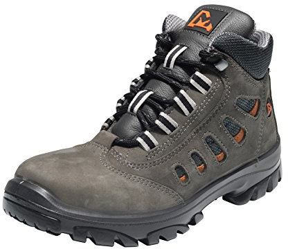 EMMA Safety MM76054644 Mid Boot Version der Rocky Sicherheitsschuhe - Passt sich dem Fuß an - Wetterfest - Modell: Ranger - EU Größe: 44 - Farbe: Grau