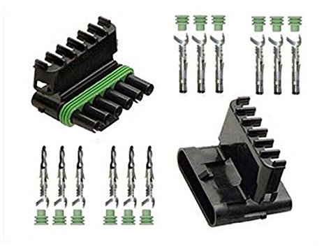Cnkf 10 set Delphi Weatherpack 6 pin femmina e maschio Automotive elettrici connettori