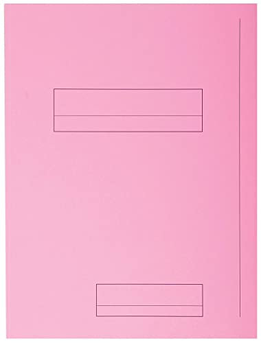 Exacompta - Réf. 335003E - Paquet de 50 chemises rigides imprimées avec 2 rabats SUPER 210 g/m² - couleurs pastel - chemises certifiées PEFC™- dimensions 24 x 32 cm pour format A4 - couleur rose
