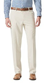 Dockers Men's Relaxed Fit Comfort Khaki Pants, Porcelain Khaki, 34W x 32L