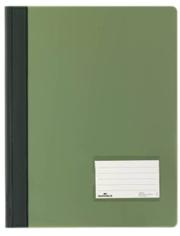 5er Sparpack DURABLE Hunke & Jochheim Schnellhefter DURALUX®, transluzente Folie, für A4 Überbreit, 280x332mm (5 Stück, grün)