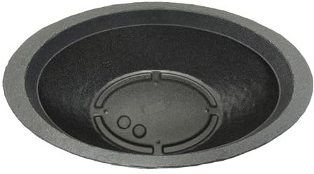 Geli Pflanzschale Stone oval aus Kunststoff Steinoptik, Farbe:anthrazit, Länge:60 cm