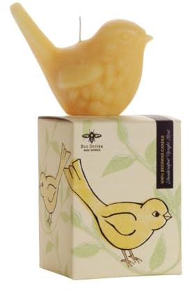 Wagen-Wachs-Arbeiten - 100% Pure Beeswax Candle Upright Bird