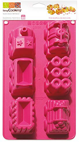 ScrapCooking 3148 Silikon-Backform Zug Rosa 33 x 17,5 x 5 cm
