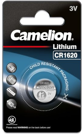 Lithium Knopfzelle Camelion CR1620 1er Blister 3,0V Lithium