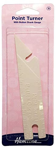 Hemline H274 Plastic Point Turner Sewing Tool with Button Gauge