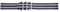 PUREgrey Zulu-Band schwarz/grau Armband 22 mm, zweiteilig,