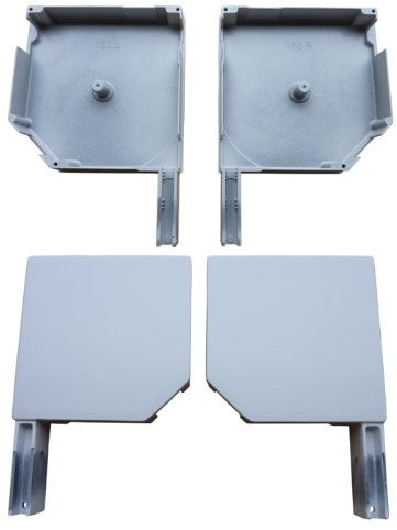 Rolladen Kastenseitenblende Seitenteil für Rollladen und Rolltor 165mm eckig Weiß