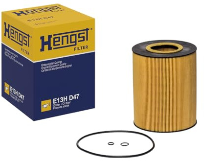 HENGST - Ölfilter E13H D47 - Öl-Filtereinsatz für KFZ | Hochwertiger Motorölfilter für KFZ mit Otto- oder Dieselmotor - Robuster Ölfilter mit hoher Schmutzaufnahmefähigkeit