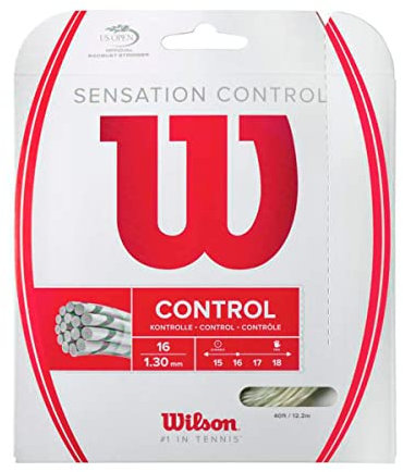 Wilson WRZ941200 Corda da Tennis Sensation Control, 12.2 m, Unisex, Natural, 1.30 mm