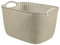 Curver Basket Knit Rectangular 19L in White, 39.5 x 29.5 x 23.6 cm