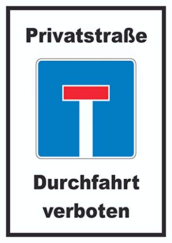 HB-Druck Privatstrasse Durchfahrt verboten Schild A3 (297x420mm)