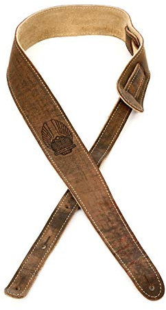 Fender, ROAD WORN LEATHER GUITAR STRAP, Tracolla per chitarra, Pelle, Larghezza: 5cm, Finitura: Marrone
