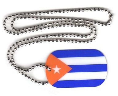 Dog Tag Kuba/Cuba Erkennungsmarke 30 x 50 mm Fahne Flagge