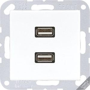 Jung – Platte 2 x USB anthrazit matt