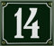 Buddel Bini Wetterfestes Emaille Hausnummernschild 14 12 x 14 cm, sofort lieferbar, grün