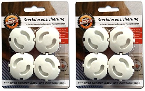 8x Kindersicherung für die Steckdose Kinderschutz Steckdosensicherung