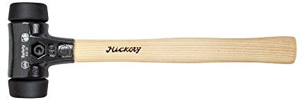 Wiha Safety Schonhammer / Hammer mit Härtegrad 3 - schwarz, schwarz / Kunststoffhammer rund, Gewicht 300 g, Länge 290 mm, Ø 30 mm
