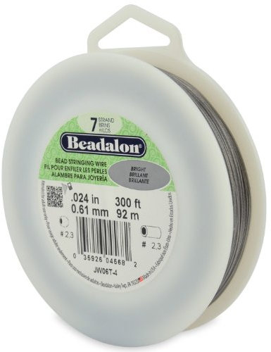 Beadalon Stringing Wire, .024 in / 0.61 mm, Stainless Steel