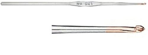 Addi Häkelnadel aus feinem Stahl, Metall, Silber, 0.6mm