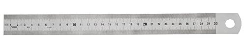 Vogel Germany Stahlmaßband (Länge 500 mm, rostfreier Federbandstahl, blendfreie Oberfläche, geätzte Teilung mit deutlicher Ablesung) 1018020050
