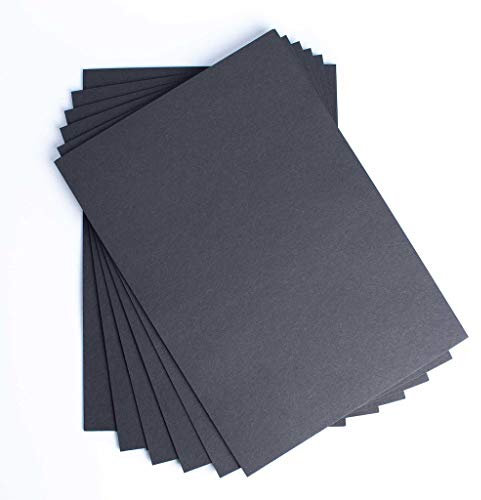 Casa di carta e carta formato A4, 160 g/mq, colore: nero (Confezione da 25 fogli)