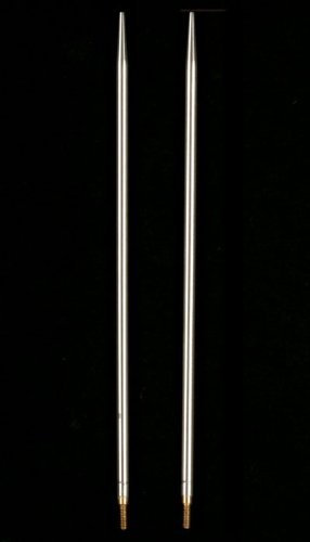 12,7 cm (13 cm) hiyahiya Stricknadel-Tipps Stahl Size-US-4-(3.5mm) Silber