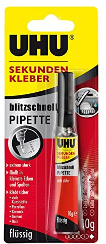 UHU© UHU SEKUNDENKLEBER blitzschnell SUPERGEL, Tube mit 3 g, Infokarte