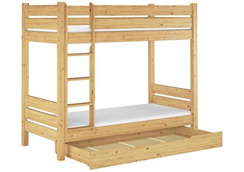 Erst-Holz Etagenbett für Erwachsene 90x200 Nische 100 Stockbett Rollrost Matratzen Bettkasten 60.16-09MS1