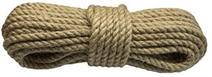 JUTESEIL 6-20 mm x 20M Hanfseil Tauwerk Naturhanf Leine Jute Tau Seil Schnur (16mm)