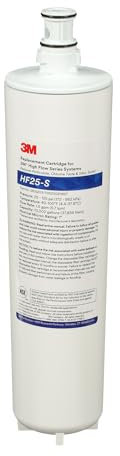 3M HF25-S Cartuccia filtro acqua di ricambio, in polipropilene (PP), bianco