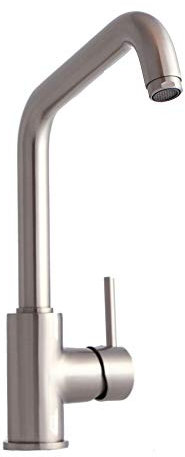Niederdruck Edelstahl Optik matt Küche Armatur Küchenarmatur Einhebelmischer Wasserhahn küchenarmaturen armaturen